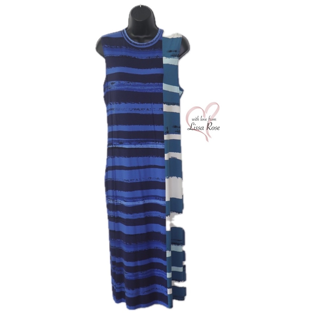 Striped Knit Graphic Design Midi Dress (Corey Lynn Calter for Anthropologie)